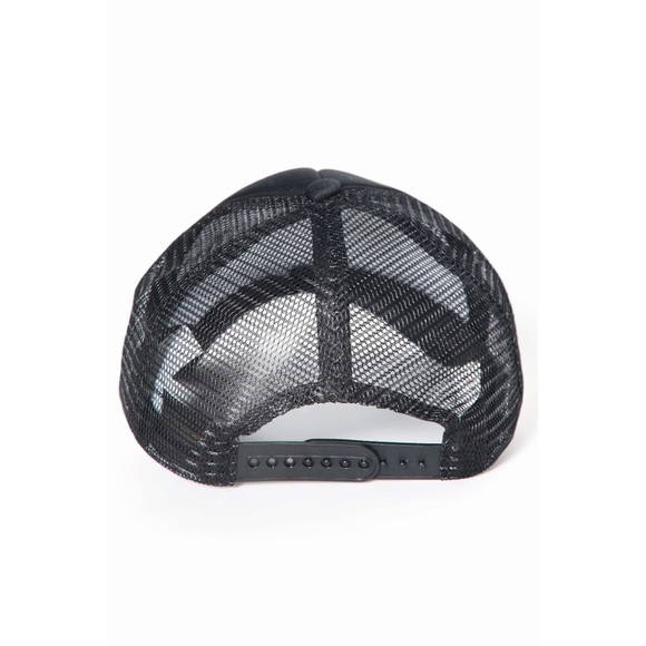 Fashion Nova ✦ Trucker Hat ✦ Black/White Snapback w/ Graphic Embroidery OS NWT - Picture 3 of 8